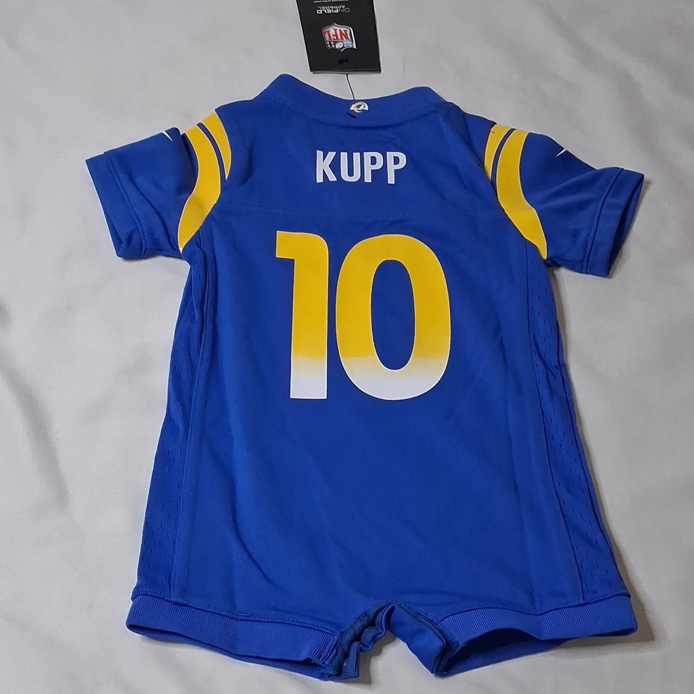 Nike Rams Blue and Yellow Baby One-Piece Bodysuit #10 - Picture 2 of 4